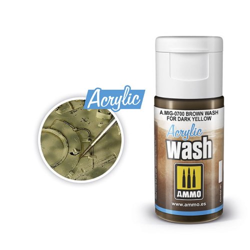 Go to product AMMO MIG 0700 - Brown for Dark Yellow - wash akrylowy 15 ml