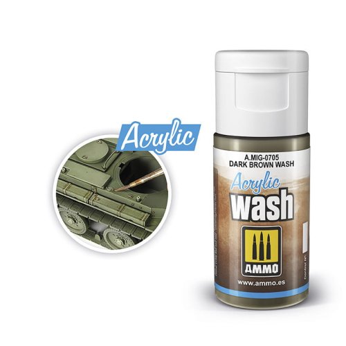 Go to product AMMO MIG 0705 - Dark Brown - wash akrylowy 15 ml
