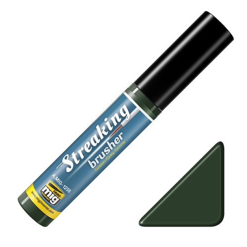 Go to product AMMO MIG 1256 - Streaking Brusher - Green-Grey Grime