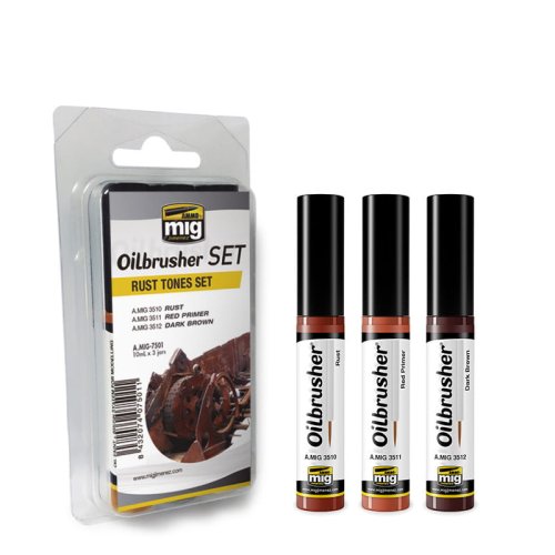 Go to product AMMO MIG 7501 - Oilbrusher Set - Rust Tones Set