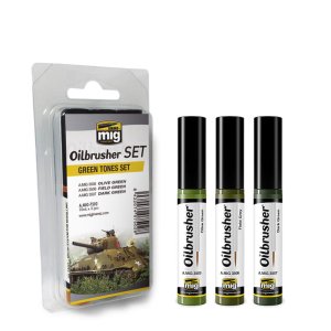 AMMO MIG 7502 - Oilbrusher Set - Green Tones Set