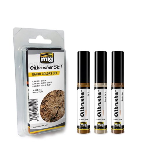 Go to product AMMO MIG 7512 - Oilbrusher Set - Earth Colors Set