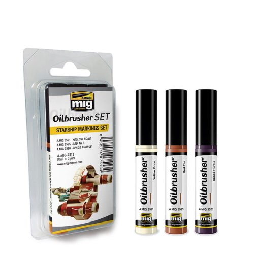 Go to product AMMO MIG 7513 - Oilbrusher Set - Starship Markings Set