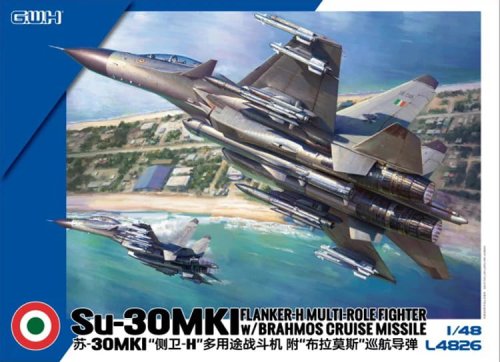 Go to product Great Wall Hobby 4826 - 1:48 Su-30MKI Flanker-H Multi-Role Fighter w/BrahMos Cruise Missile