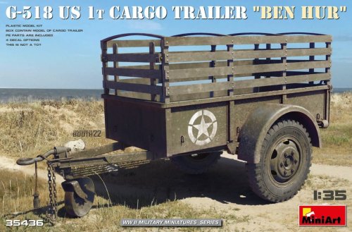 Go to product Miniart 35436 - 1:35 G-518 US 1t Cargo Trailer Ben Hur