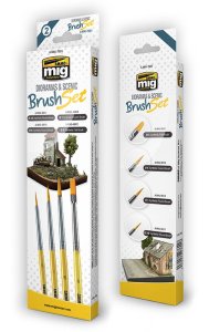 AMMO MIG 7601 - Dioramas & Scenic Brush Set