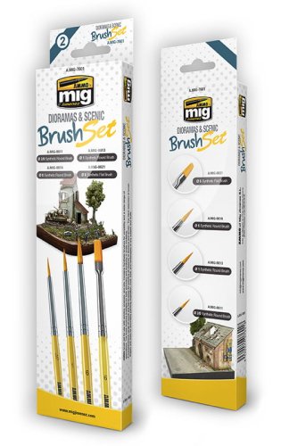 Go to product AMMO MIG 7601 - Dioramas & Scenic Brush Set