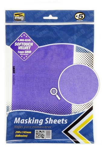 Go to product AMMO MIG 8245 - Masking stripes 1mm Softouch Velvet