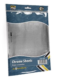 Ammo Mig 8248 - Self adhesive Chrome foil sheets