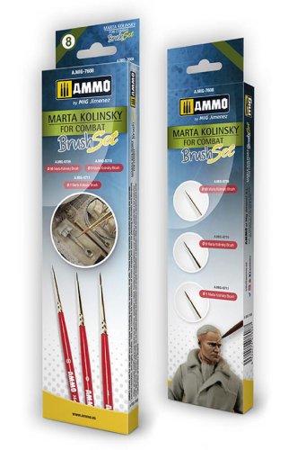 Go to product Ammo Mig 7608 - Marta Kolinsky for Combat brush set for painting figures and details