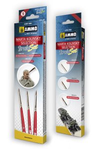 Ammo Mig 7609 - Marta Kolinsky Selection brushes for painting figures and details