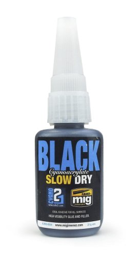 Go to product AMMO MIG 8034 - Black Slow Dry Cyanoacrylate