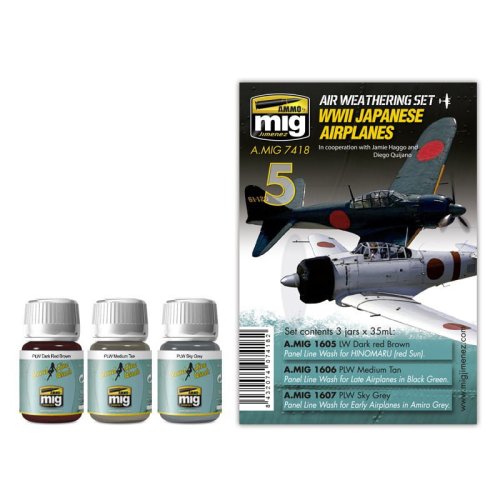 Go to product AMMO MIG 7418 - WWII Japanese Airplanes - Air Weathering Set