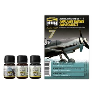 AMMO MIG 7420 - Airplanes Engines and Exhausts - Air Weathering Set
