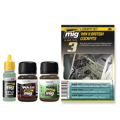 Go to product AMMO MIG 7432 - WW II British Cockpits Set