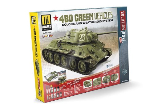 Go to product AMMO MIG 7900 - 4BO Green Vehicles Colors and Weathering System Solution Box Mini