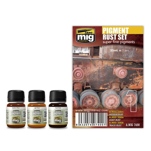 Go to product AMMO MIG 7400 - Pigment Rust Set