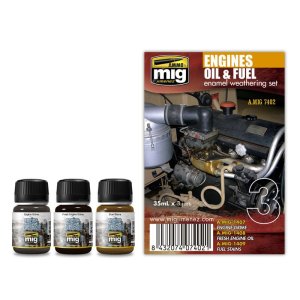 AMMO MIG 7402 - Engines Oil & Fuel - Enamel Weathering Set