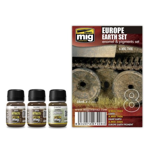 Go to product AMMO MIG 7408 - Europe Earth Set - Enamel & Pigment Set