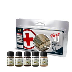 AMMO MIG 7448 - First Aid Basic Pigments - Pigment Set 5 x 35 ml
