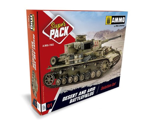 Go to product AMMO MIG 7802 - Super Pack Desert & Arid Battlefields - Solution Set
