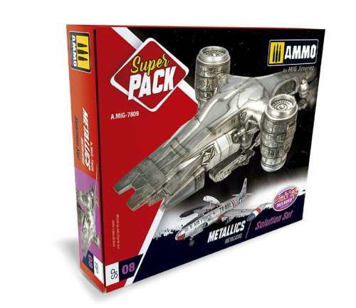 Go to product AMMO MIG 7809 - Metallics Solution Set - Super Pack