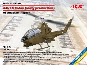 ICM 53030 - 1:35 AH-1G Cobra Early Production US Attack Helicopter