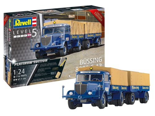 Go to product Revell 07580 - 1:24 Büssing 8000 S 13 with Trailer - Platinum Edition