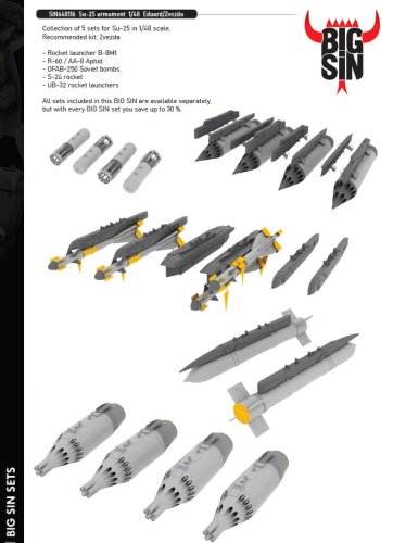 Go to product Eduard SIN648116 - 1:48 Su-25 armament