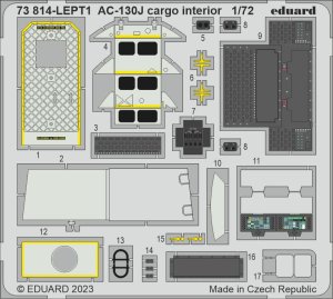 Eduard 73814 - 1:72 AC-130J cargo interior