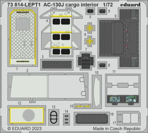 Go to product Eduard 73814 - 1:72 AC-130J cargo interior