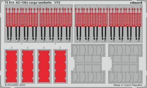 Eduard 73812 - 1:72 AC-130J cargo seatbelts