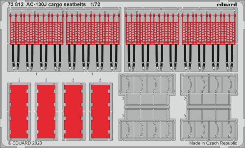 Go to product Eduard 73812 - 1:72 AC-130J cargo seatbelts