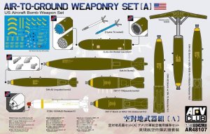 AFV Club AR48107 - 1:48 Air-To-Ground Weaponry Set A US Aircraft Bomb Weapon Set