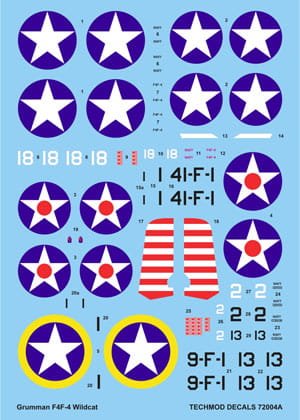 Go to product TECHMOD 72004 - 1:72 F4F-4 Wildcat