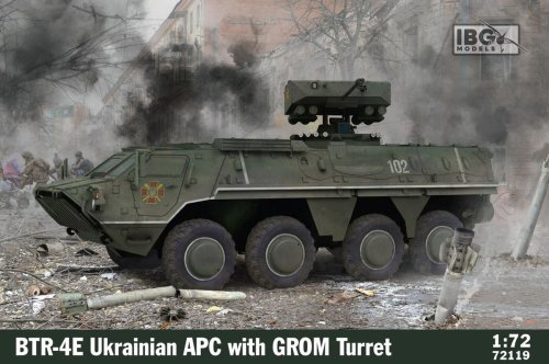 Go to product IBG 72119 - 1:72 BTR-4E Ukrainian APC with GROM Turret