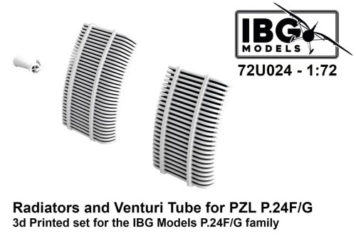 Go to product IBG 72U024 - 1:72 Radiators and Venturi Tube for PZL P.24F/G