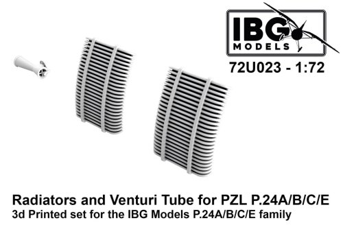 Go to product IBG 72U023 - 1:72 Radiators and Venturi Tube for PZL P.24A/B/C/E