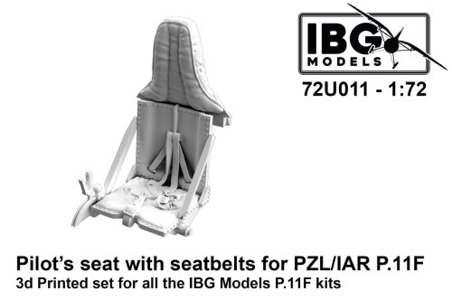 Go to product IBG 72U011 - 1:72 Pilot's Seat with Seatbelts for PZL/IAR P.11F