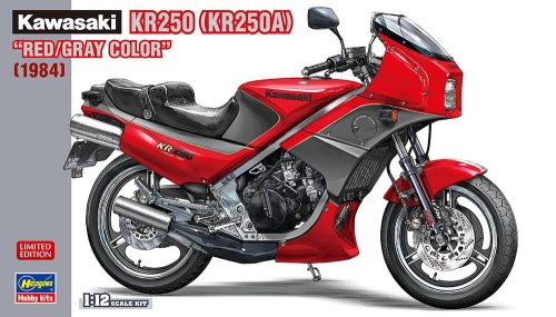 Go to product Hasegawa 21751 - 1:12 Kawasaki KR250 KR250A Red/Gray Color