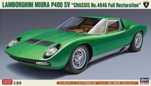 Go to product Hasegawa 20652 - 1:24 Lamborghini Miura P400 SV Chassis No.4846 Full Restoration