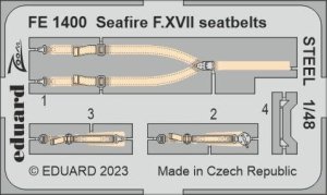Eduard FE1400 - 1:48 Seafire F.XVII seatbelts - Steel