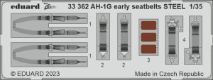 Eduard 33362 - 1:35 AH-1G early seatbelts - Steel