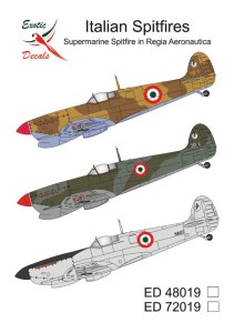 Exotic Decals 72019 - 1:72 Italian Spitfires Supermarine Spitfire in Regia Aeronautica