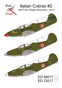 Exotic Decals 48017 - 1:48 Italian Cobras #2 Bell P-39 in Regia Aeronautica - Part 2