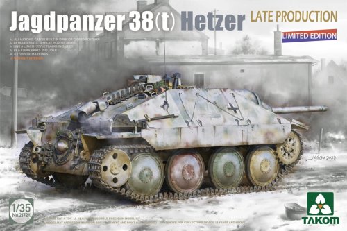 Go to product Takom 2172X - 1:35 Jagdpanzer 38(t) Hetzer Late Production - Limited Edition without interior