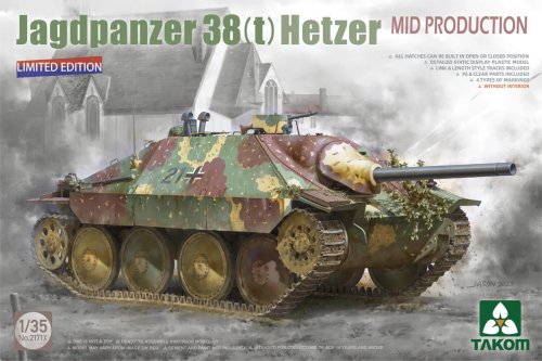 Go to product Takom 2171X - 1:35 Jagdpanzer 38(t) Hetzer Mid Production - Limited Edition without interior