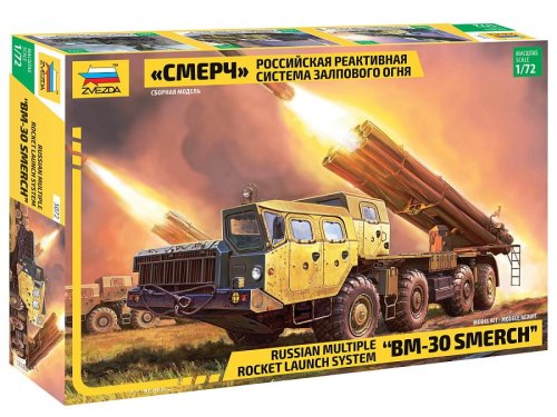 Go to product Zvezda 5072 - 1:72 BM-30 Smerch Russian Multiple Rocket Launch System