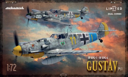 Go to product Eduard 2144 - 1:72 Gustav pt.1 Messerschmitt Bf 109G-5 & Bf 109G-6 Limited Edition Dual Combo