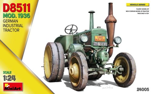 Go to product Miniart 24005 - 1:24 D8511 Mod. 1936 German Industrial Tractor
